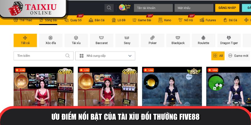 uu diem noi bat FIVE88 555 Lợi thế nổi bật của nền tảng so với các nhà cái khác